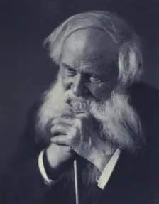 Elderly man clasping a cane(?), head-and-shoulders portrait, c1900. Creator: Horace L Bundy