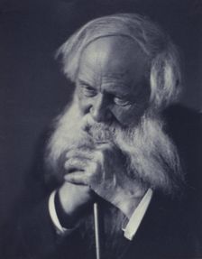 Elderly man clasping a cane(?), head-and-shoulders portrait, c1900. Creator: Horace L Bundy