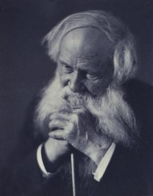 Elderly man clasping a cane(?), head-and-shoulders portrait, c1900. Creator: Horace L Bundy