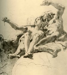 Elderly Man beside a Young Woman who points up to the Sun mid 18th century, (1928). Artist: Giovanni Battista Tiepolo