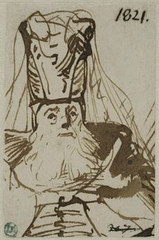 Elderly man with high headdress. Creator: Ferdinand Bol