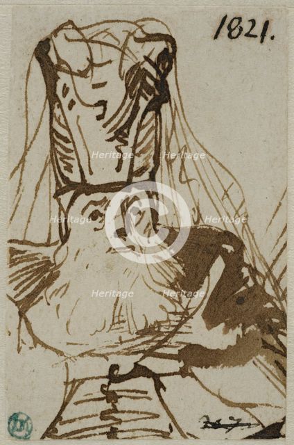 Elderly man with high headdress. Creator: Ferdinand Bol.