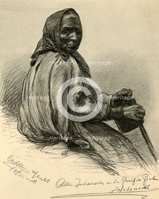 Elderly Native American woman, Wadsworth, Nevada, USA, 1898.  Creator: Christian Wilhelm Allers.
