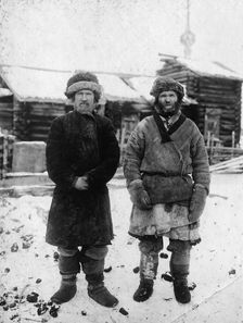Elderly peasants of the village of Yarkina, Yenisei district, 1911. Creator: Unknown