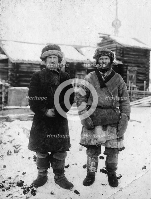 Elderly peasants of the village of Yarkina, Yenisei district, 1911. Creator: Unknown.