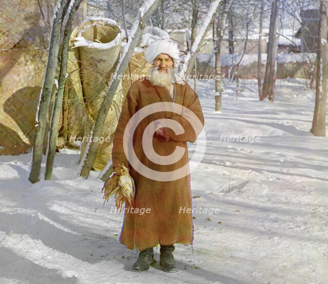 Elderly Sart man (Babaika), Samarkand, between 1905 and 1915. Creator: Sergey Mikhaylovich Prokudin-Gorsky.