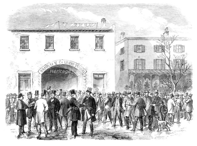 Election Day in New York: a polling-place among the "Upper Ten", 1864. Creator: Unknown.