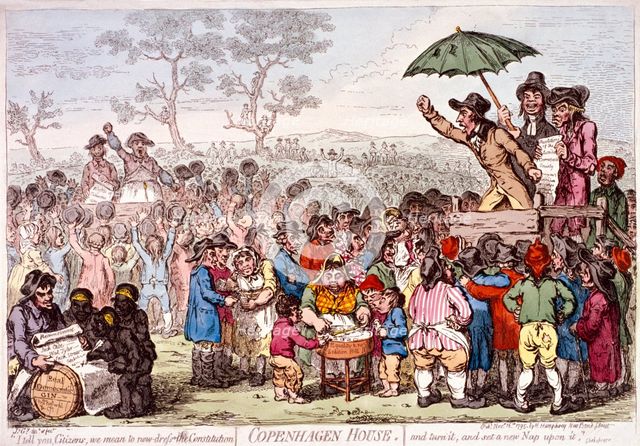 Election fair, Copenhagen Fields, Islington, London, 1795. Artist: James Gillray