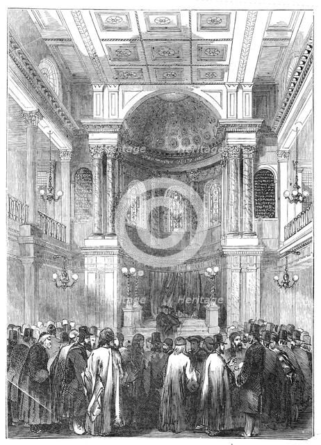 Election of Rabbi, at the Synagogue, Great St. Helen's, 1844. Creator: Unknown.