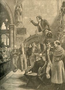 Election meeting in Ireland, 1826 (c1890). Creator: Edmund Blair Leighton