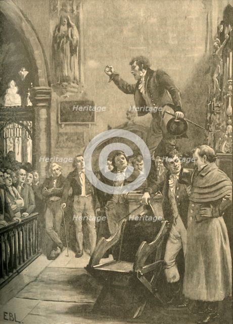 Election meeting in Ireland, 1826 (c1890). Creator: Edmund Blair Leighton.