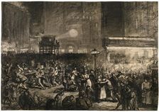 Election Night Times Square, 1906. Creator: George Wesley Bellows