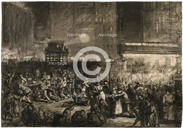Election Night Times Square, 1906. Creator: George Wesley Bellows.