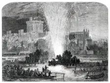 Election Saturday at Eton - Regatta and Fireworks, 1850. Creator: Unknown