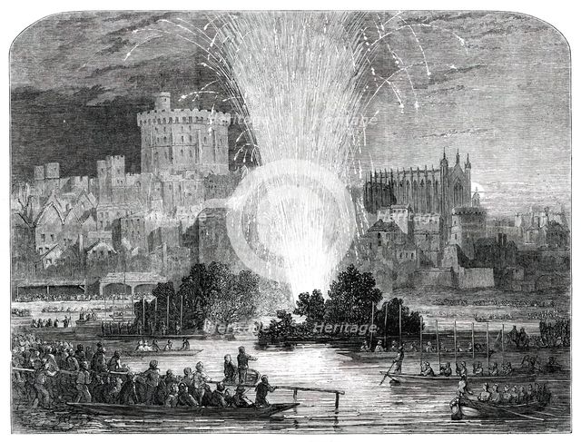 Election Saturday at Eton - Regatta and Fireworks, 1850. Creator: Unknown.