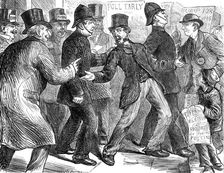 Election Sketches: the fate of a personator, 1880. Creator: Unknown