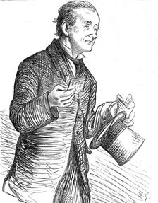 Election Sketches: the paid canvasser, 1880. Creator: Unknown