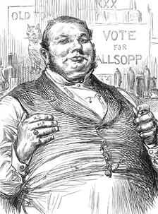 Election Sketches: the voter who is for "measures, not men", 1880. Creator: Unknown