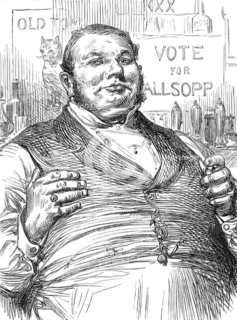 Election Sketches: the voter who is for "measures, not men", 1880. Creator: Unknown.