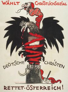Election poster for the Christian Social Party in Vienna, 1920. Creator: Steiner, Bernd (1884-1933)