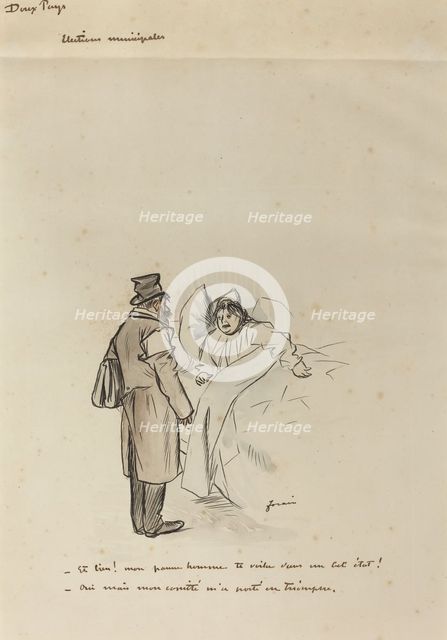 Elections Municipales, c. 1897. Creator: Jean Louis Forain.