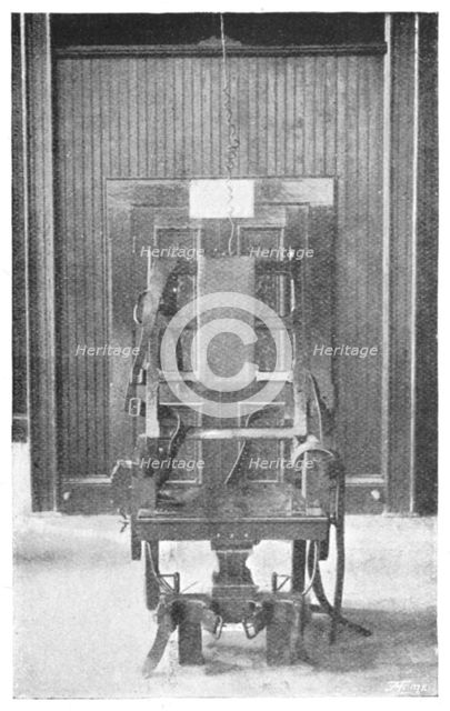 Electric chair, 1898. Creator: Unknown.