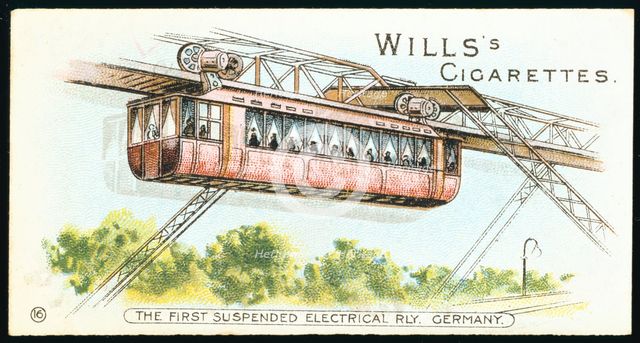 Electric overhead monorail at Barmen-Elberfeld (now Wuppertal), Germany,1901.  Creator: Unknown.