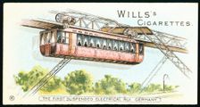 Electric overhead monorail at Barmen-Elberfeld (now Wuppertal), Germany,1901. Creator: Unknown