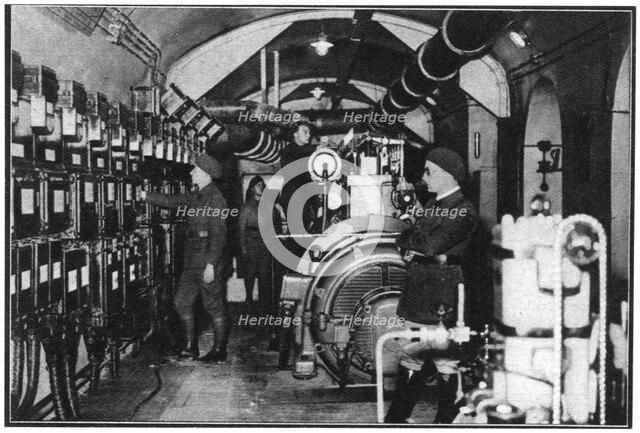 Electric light plant, Maginot Line, France, 1939. Artist: Unknown