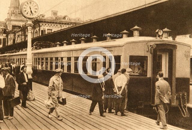 Electric multiple unit train, Moscow, USSR, 1920s. Artist: Unknown
