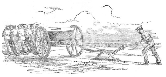 Electric Telegraph for the Seat of War - Plough for Laying the Wire, 1854. Creator: Unknown.