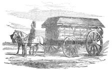 Electric Telegraph for the Seat of War - the Waggon, 1854. Creator: Unknown