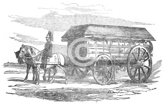 Electric Telegraph for the Seat of War - the Waggon, 1854. Creator: Unknown.