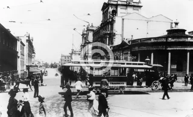 Electric tram, c1900s. Creator: Unknown.