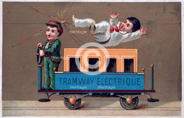 Electric Tramway, 19th century. Artist: Unknown