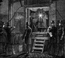 Electrical apparatus for the clock-tower light, Houses of Parliament, 1873. Creator: Unknown