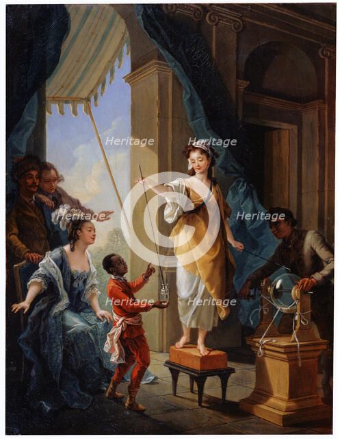 'Electrical Experiment', 1777. Artist: Amédée van Loo