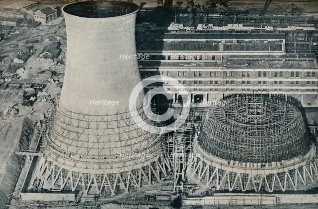 Electrical Power Station at Water Orton, Hams Hall, near Birmingham, 1928. Artist: Unknown