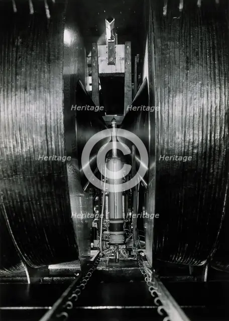 Electro-magnet devised by Aimé Auguste Cotton, in the Académie des Sciences, Paris, c1920s. Creator: Unknown.