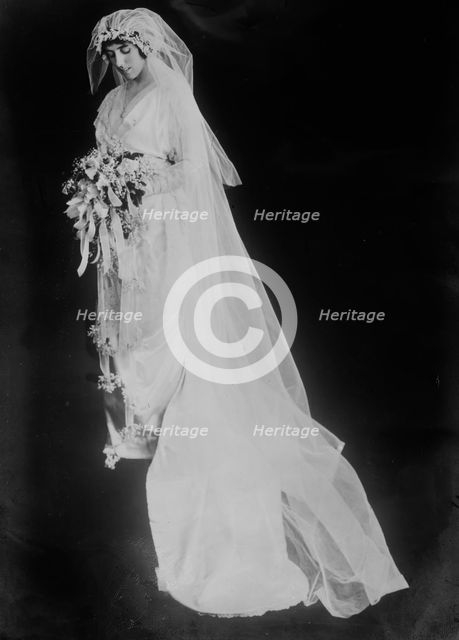 Eleanor Wilson -- (Mrs. W.G. McAdoo) [in wedding dress], 1914. Creator: Bain News Service.