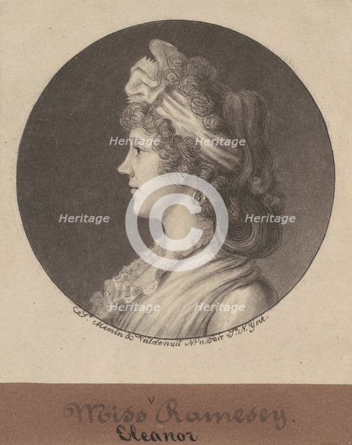Eleanor Ramsay Fitzwilliam, 1797. Creator: Charles Balthazar Julien Févret de Saint-Mémin.