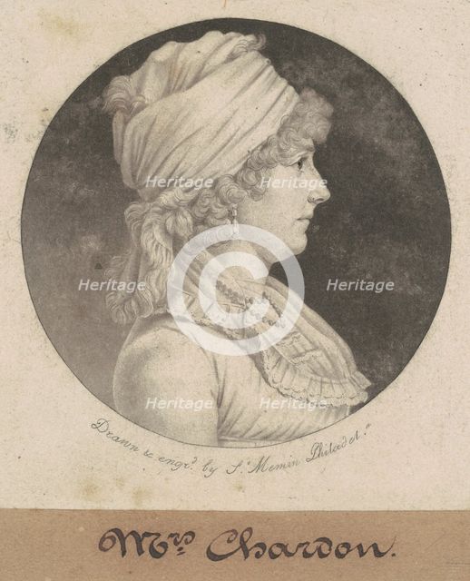 Eleanor Rawle Chardon, 1800. Creator: Charles Balthazar Julien Févret de Saint-Mémin.