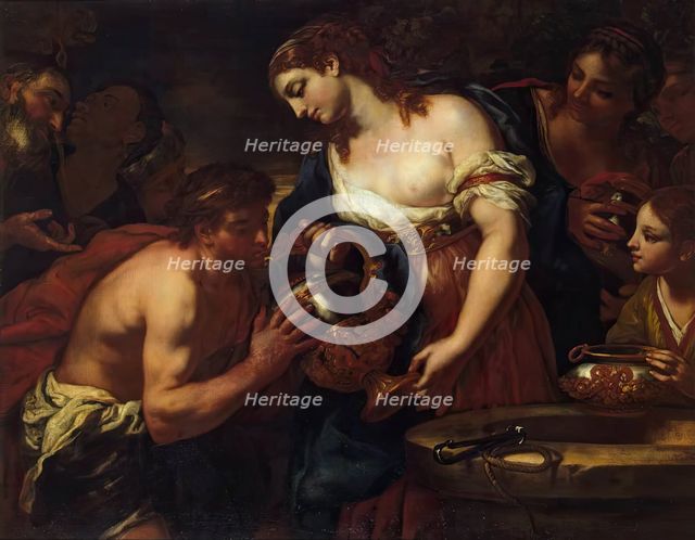 Eleazar and Rebekah at the Well, 1670. Creator: Johann Carl Loth.