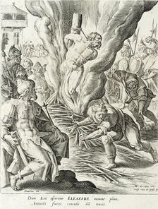 Eleazer killed by Antiochus, 1591. Creator: Crispijn de Passe I