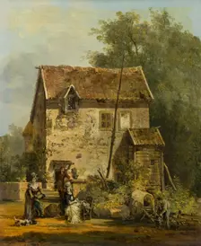 Elegant Company in a Garden. Creator: Louis Gabriel Moreau
