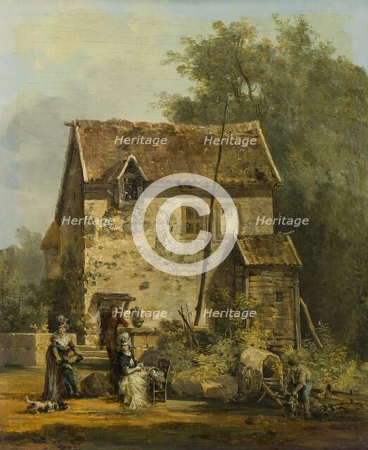 Elegant Company in a Garden. Creator: Louis Gabriel Moreau.