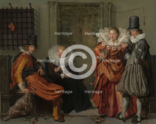 Elegant Couples Courting, c.1616-c.1620. Creator: Willem Pietersz. Buytewech.