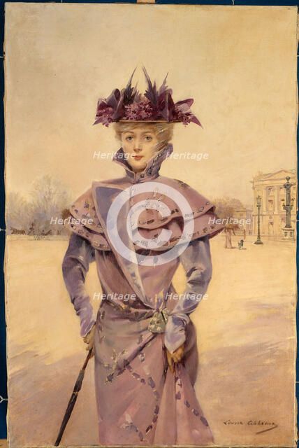 Elegant Place de la Concorde, c1894. Creator: Louise Abbema.