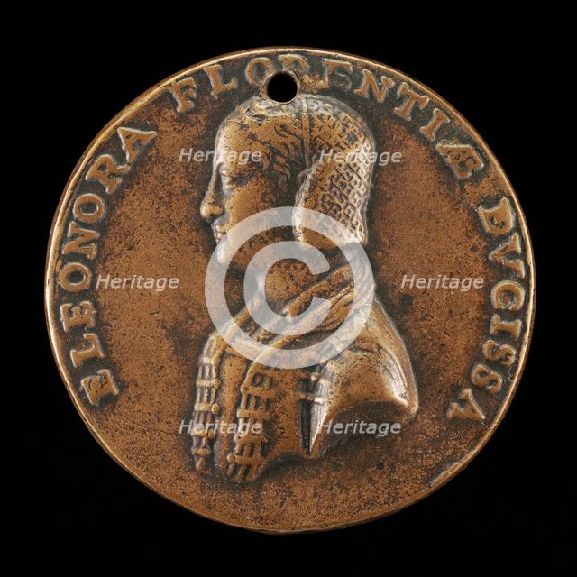 Eleonora de Toledo, died 1532, First Wife of Cosimo I de' Medici 1539 [obverse], c. 1540. Creator: Domenico Poggini.
