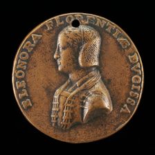 Eleonora de Toledo, died 1532, First Wife of Cosimo I de Medici 1539 [obverse], c. 1540. Creator: Domenico Poggini